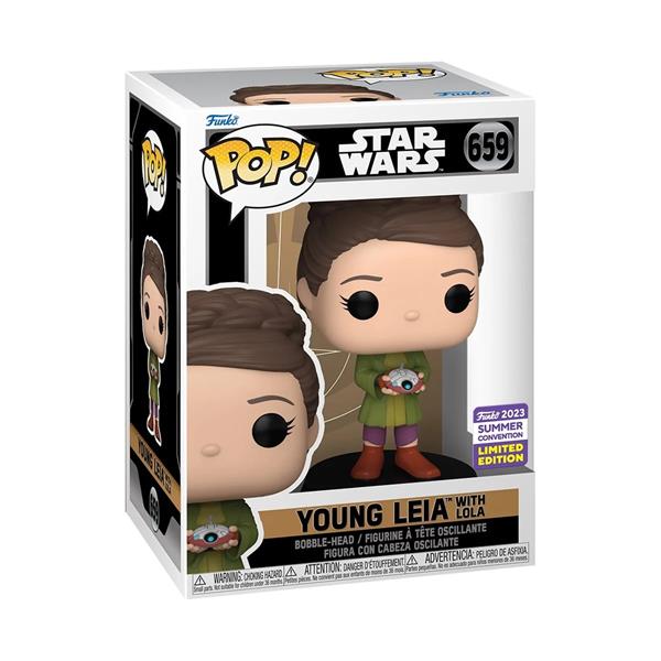 Funko POP! Star Wars: Obi-Wan Kenobi Young Leia with Lola #659 - 2023 Convention Exclusive