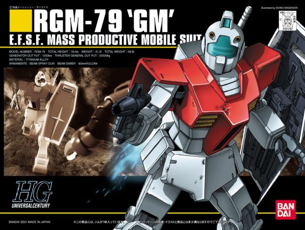 BANDAI Hobby HGUC 1/144 #20 RGM-79 GM 'Gundam' Model Kit