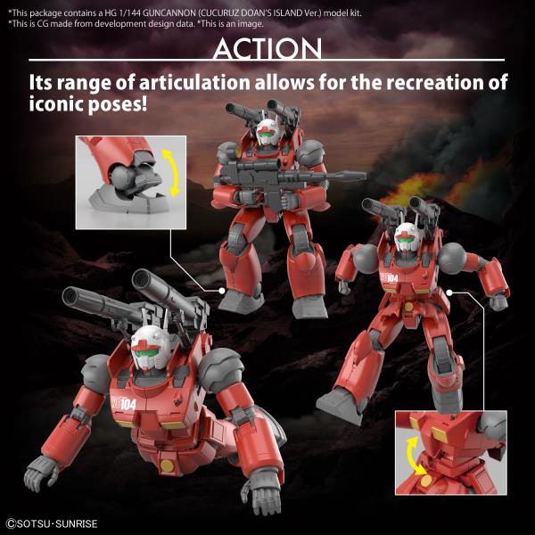 BANDAI Hobby HG 1/144 GUNCANNON (CUCURUZ DOAN’S ISLAND Ver.) "Mobile Suit Gundam" Model Kit