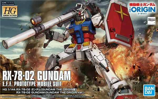 BANDAI Hobby HG 1/144 RX-78-02 GUNDAM (GUNDAM THE ORIGIN Ver.) "Mobile Suit Gundam" Model Kit