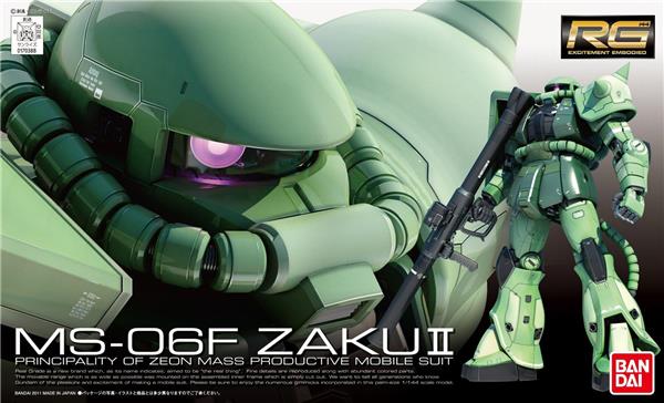 BANDAI Spirits Hobby RG 1/144 #04 MS-06F Zaku II "Mobile Suit Gundam" Model Kit