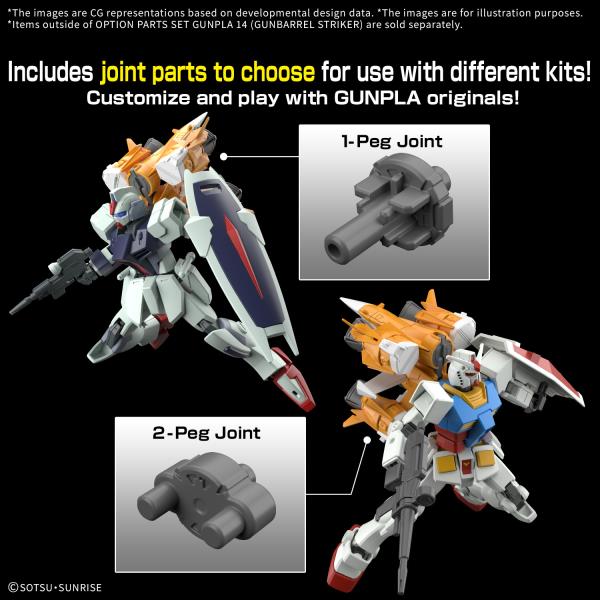 BANDAI 1/144 Option Parts Set Gunpla 14 (GUNBARREL STRIKER)