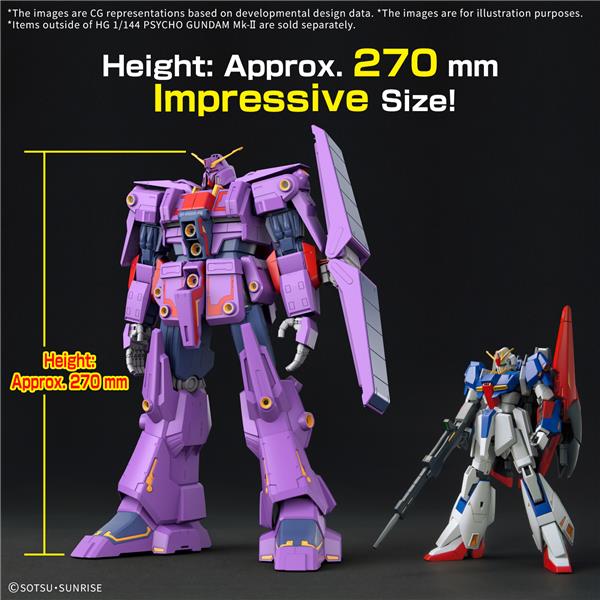 BANDAI Hobby HGUC 1/144 #261 Psycho Gundam Mk-II "Mobile Suit Zeta Gundam" Model Kit