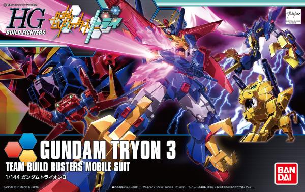 BANDAI Hobby HGBF 1/144 #38 Gundam Tryon 3 'Gundam Build Fighters Try' Model Kit