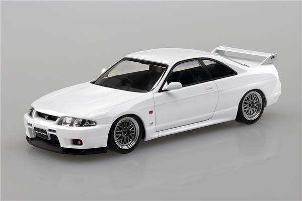 Aoshima 1/32 SNAP KIT #15-SP3 Nissan R33 Skyline GT-R Custom Wheel (White) Model Kit