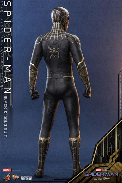 Hot Toys Spider-Man: No Way Home Spider-Man (Black & Gold Suit) 1/6 Sixth Scale Collectible Figure