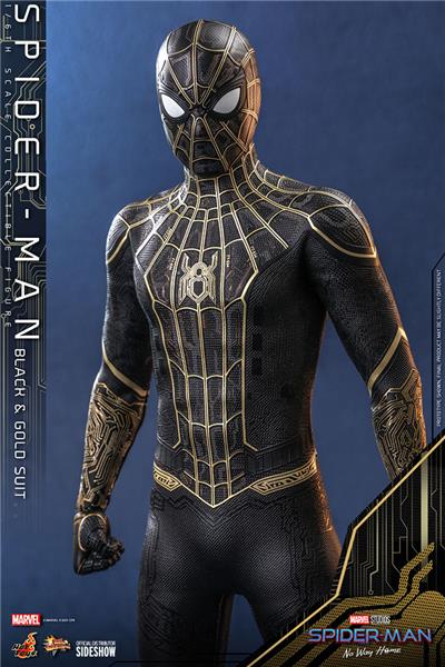 Hot Toys Spider-Man: No Way Home Spider-Man (Black & Gold Suit) 1/6 Sixth Scale Collectible Figure