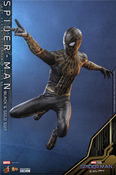 Hot Toys Spider-Man: No Way Home Spider-Man (Black & Gold Suit) 1/6 Sixth Scale Collectible Figure