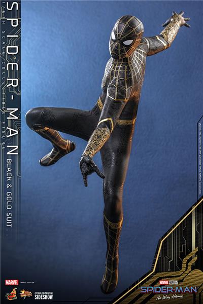 Hot Toys Spider-Man: No Way Home Spider-Man (Black & Gold Suit) 1/6 Sixth Scale Collectible Figure