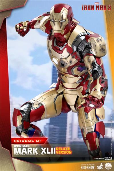 Hot Toys Iron Man 3 Mark XLII (Deluxe Version) 1/4 Quarter Scale Collectible Figure