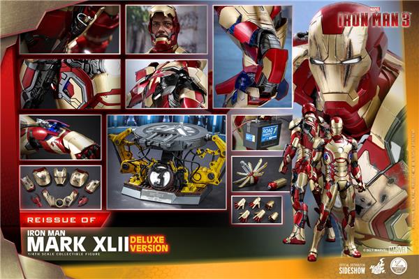 Hot Toys Iron Man 3 Mark XLII (Deluxe Version) 1/4 Quarter Scale Collectible Figure