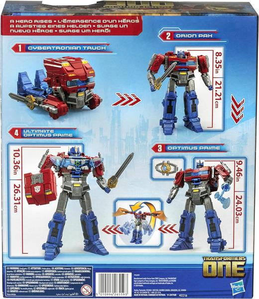 Hasbro Transformers One Movie Power Flip Optimus Prime (Orion Pax) Converting Action Figure, 4 Modes, 10-inch Interactive Electronic Toy, Lights & Sounds