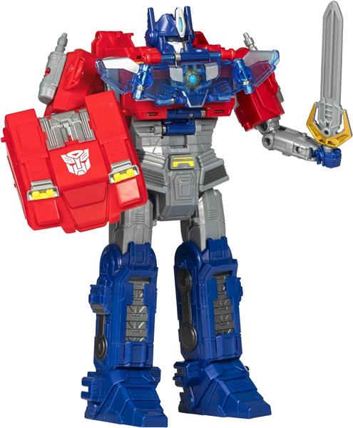 Hasbro Transformers One Movie Power Flip Optimus Prime (Orion Pax) Converting Action Figure, 4 Modes, 10-inch Interactive Electronic Toy, Lights & Sounds