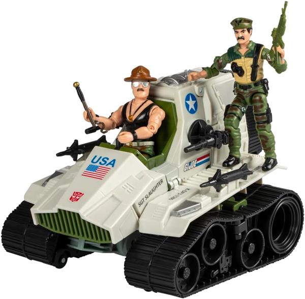 Hasbro Transformers Collaborative G.I. Joe x Transformers Autobot Kup Triple T 9-inch Action Figure, O-Ring 3.75-inch SGT Slaughter & Leatherneck Action Figure