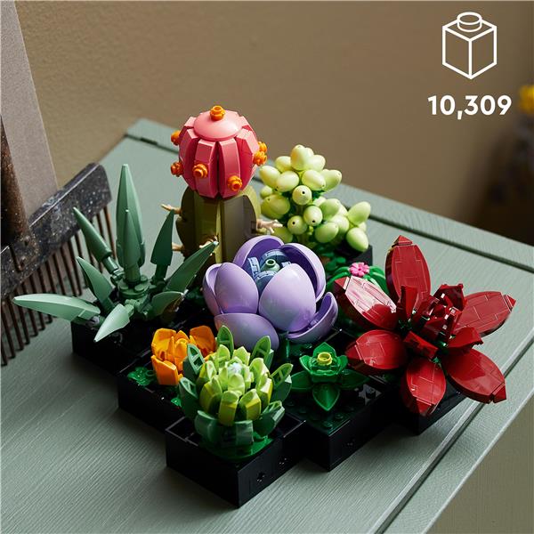 LEGO Icons Succulents Plants and Flowers Adults Set, Home Décor 10309