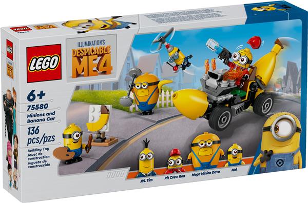 LEGO Despicable Me 4 Minions and Banana Car, Fun Despicable Me 75580