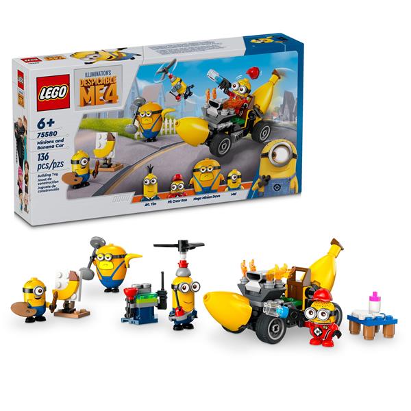 LEGO Despicable Me 4 Minions and Banana Car, Fun Despicable Me 75580