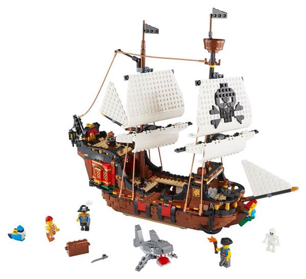 LEGO Creator 3 in 1 Pirate Ship Toy Set  31109