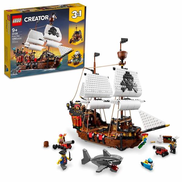 LEGO Creator 3 in 1 Pirate Ship Toy Set  31109