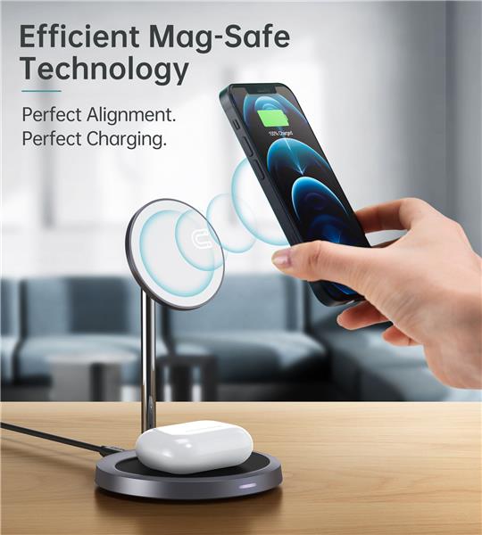 Choetech 15W Magsafe 2-in-1 Wireless Charger Stand