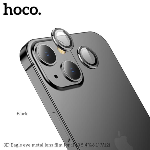 HOCO 3D Eagle Eye Metal Lens Film for iPhone 13 Mini &13 Black(Open Box)