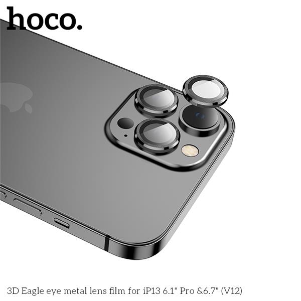 HOCO 3D Eagle eye metal lens film for iPhone 13 Pro & Pro Max Black