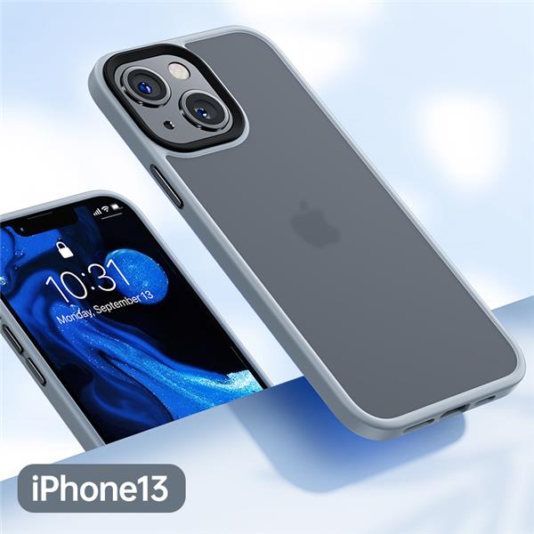 Benks Hybrid PC+TPU case for iPhone 13 6.1" Gray