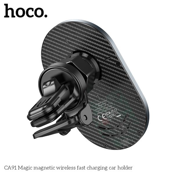 HOCO 15W Magnetic Wireless Charging Car Holder, Air Vent(Open Box)