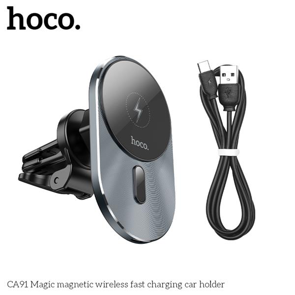 HOCO 15W Magnetic Wireless Charging Car Holder, Air Vent