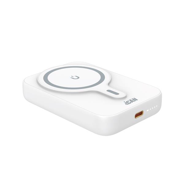 iCAN 10000mAh Magnetic Automatic Wireless Charging Power Bank, White(Open Box)