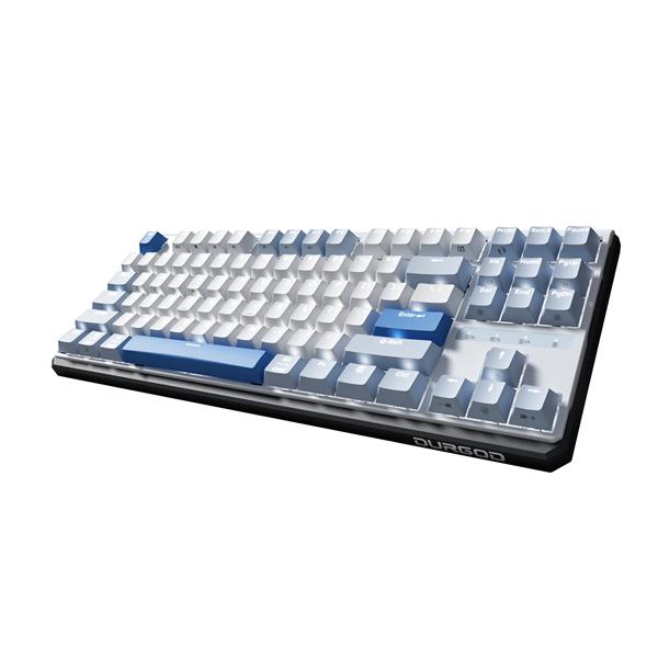 Durgod K620W Corona Wireless Blutooth 3-mode Win/Mac Mechanical Keyboard 87 Key White Backlit Kailh Speed Sliver Switch(Open Box)