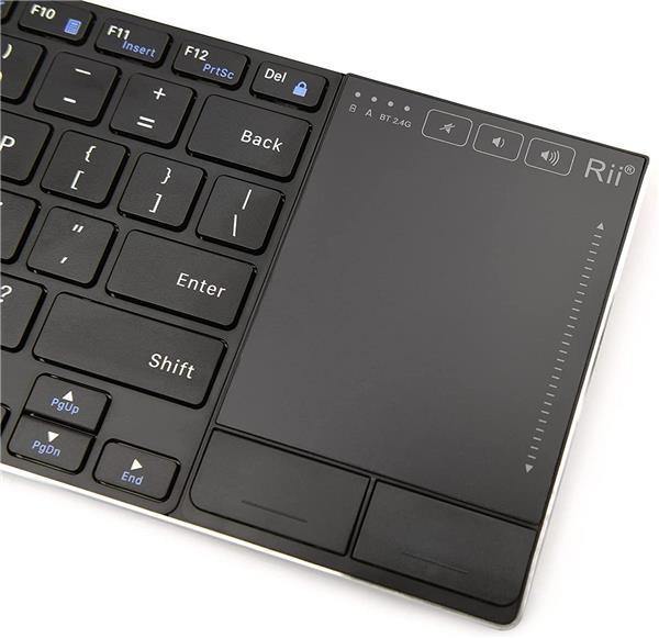 Rii K22BT Wireless Scissor Switch Keyboard with Built-in Touchpad(Open Box)