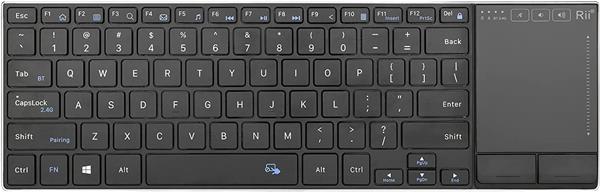 Rii K22BT Wireless Scissor Switch Keyboard with Built-in Touchpad(Open Box)