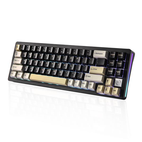 Yunzii AL71 Tri-mode Aluminum RGB Gaming Keyboard Black Colour