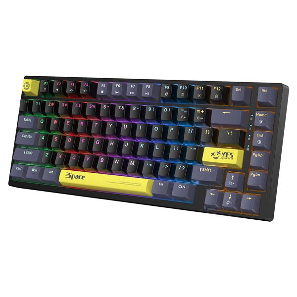 Onikuma G52 Wired Mechanical Gaming Keyboard with RGB Backlighting,Hot Swappable Brown Switch