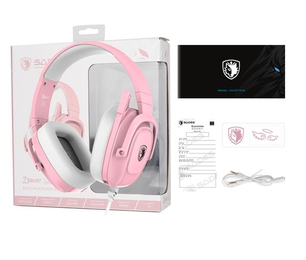 SADES SA-732 Pink Zpwoer  Gaming Headset