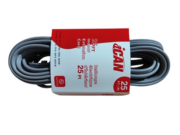 iCAN 25ft (7.6m) Indoor Extension Cord(Open Box)