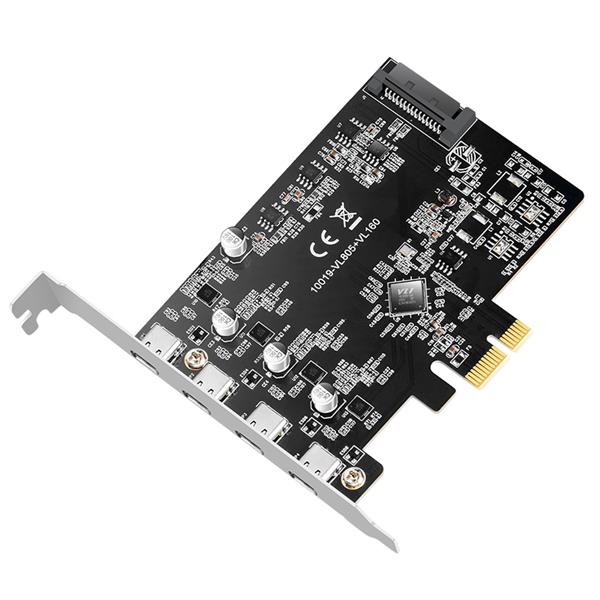 Maiwo KC019 USB3.1 Type C PCI Express Card with Four Type C Ports