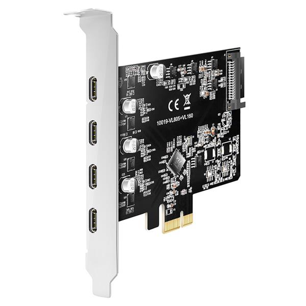 Maiwo KC019 USB3.1 Type C PCI Express Card with Four Type C Ports