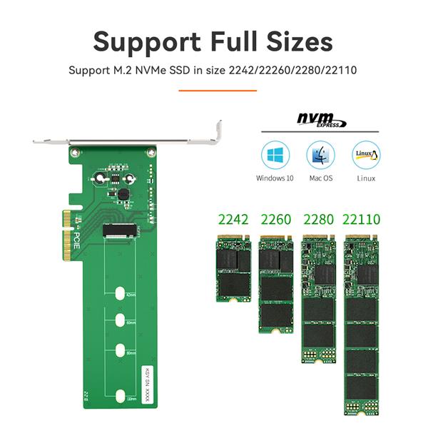 Maiwo KT016L PCIE TO M.2 PCIe SSD With Full Profile Bracket(Open Box)