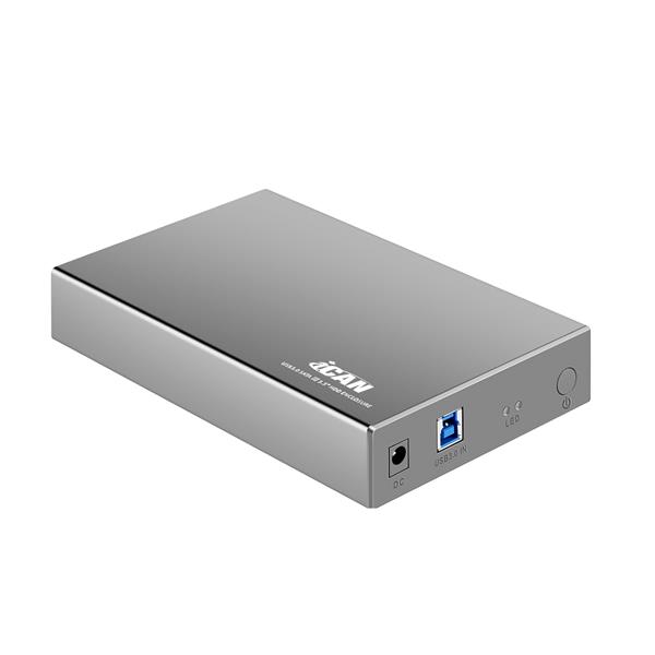 iCAN RSH-339 3.5" USB 3.0 SATA III Hard Drive Enclosure with Max Speed 6Gbps, Sliver