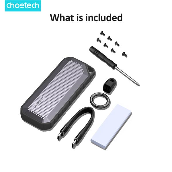 Chotech M.2 Multi-size Compatibility Portable Hard Drive Case