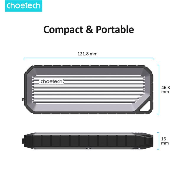 Chotech M.2 Multi-size Compatibility Portable Hard Drive Case