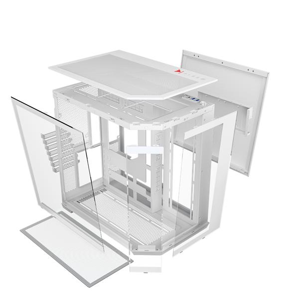 Armoury D60 Tempered Glass Mid-tower, White(Open Box)