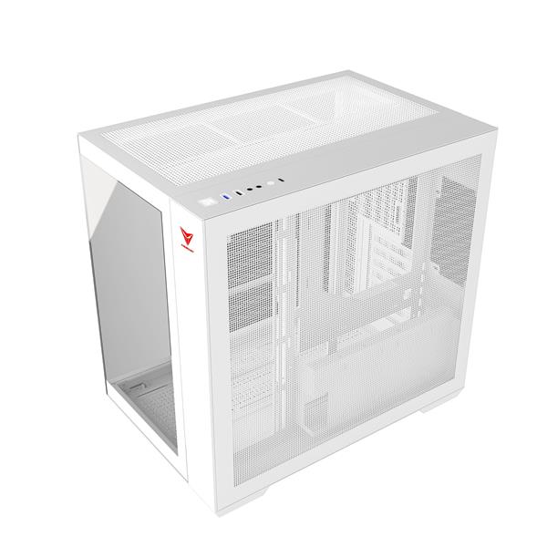 Armoury C708 Tempered Glass Mid-tower, White