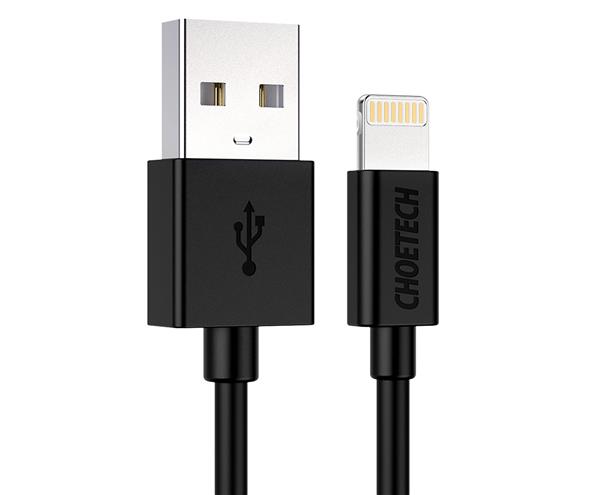 Choetech  [1.8m] MFi Certified Lightning To USB Cable, 2.4A Fast Charging, Black