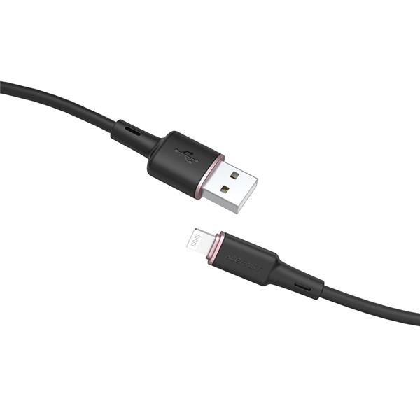 ACEFAST 1.2 Meter MFI USB-A to Lightning Cable, silicone, Black