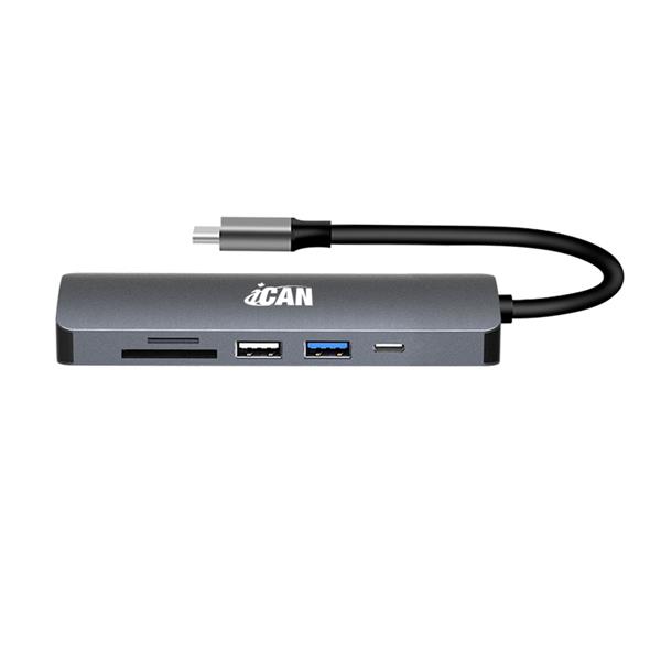 iCAN Type C 6 In 1 USB 3.0 Type C Adapter(Open Box)