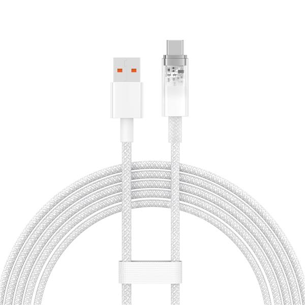 Baseus Explorer Series Fast Charging Cable with Smart Temperature Control USB-A to Type-C 100W, 2m (6.6ft), White