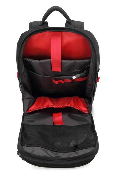 KINGSLONG 17.3" Gaming Backpack with USB Charging Port, Black